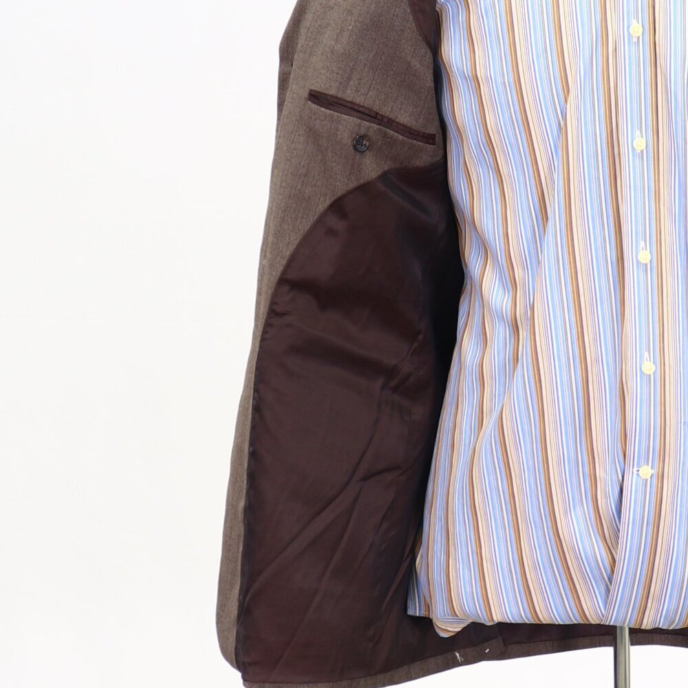 Banana Republic 40R Brown Striped 3-Button Sport Coat Blazer Jacket P048 - Picture 9 of 11